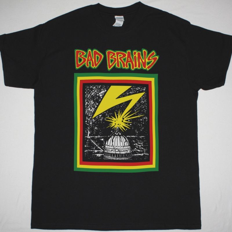 BAD BRAINS RIOR DC CAPITOL BOLT NEW BLACK T SHIRT