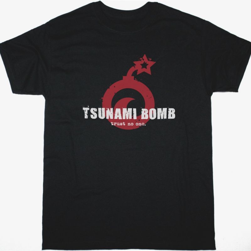 TSUNAMI BOMB TRUST NO ONE NEW BLACK T SHIRT