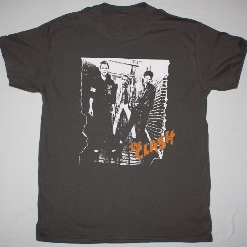 THE CLASH BAND NEW GREY T-SHIRT