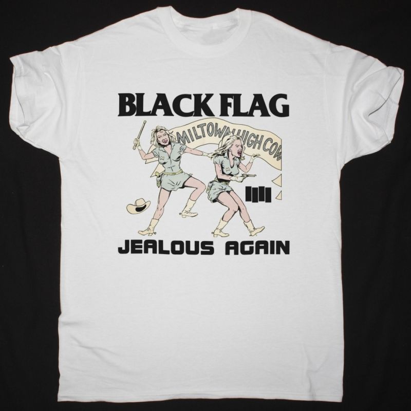 BLACK FLAG JEALOUS AGAIN NEW YELLOW T SHIRT