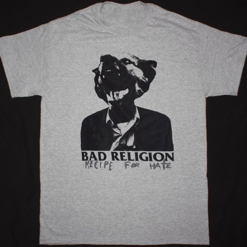 BAD RELIGION RECIPE FOR HATE NEW SPORT GREY T SHIRT