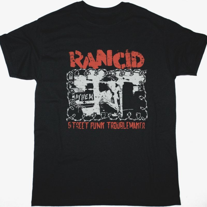RANCID STREET PUNK TROUBLEMAKER NEW BLACK T SHIRT