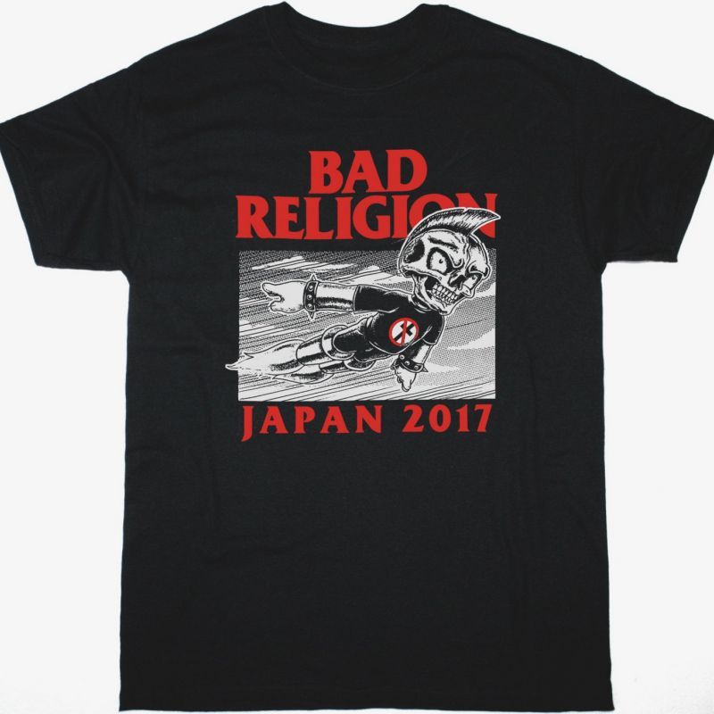 BAD RELIGION JAPAN MARCH 2017 TOUR NEW BLACK T SHIRT