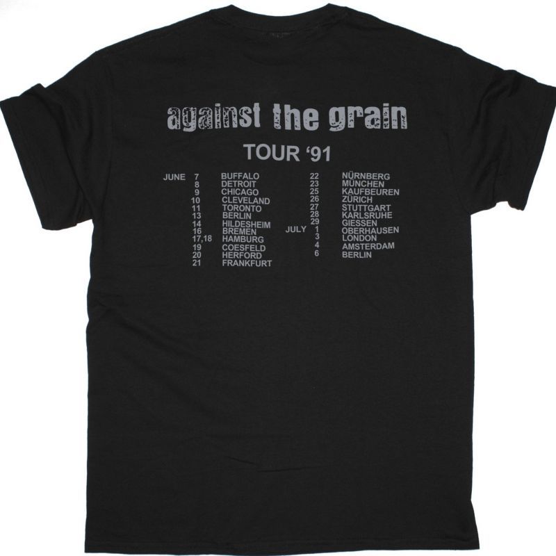 BAD RELIGION AGAINST THE GRAIN WORLD 1991 TOUR NEW BLACK T SHIRT