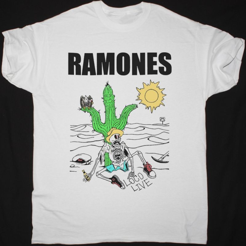 RAMONES LOCO LIVE NEW WHITE T-SHIRT