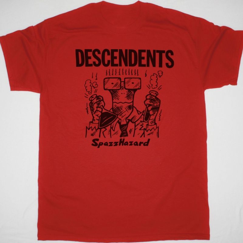 DESCENDENTS SPAZZHAZARD TOUR NEW RED T SHIRT