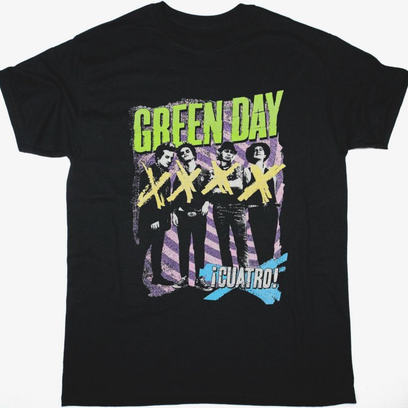 GREEN DAY CUATRO! NEW BLACK T-SHIRT