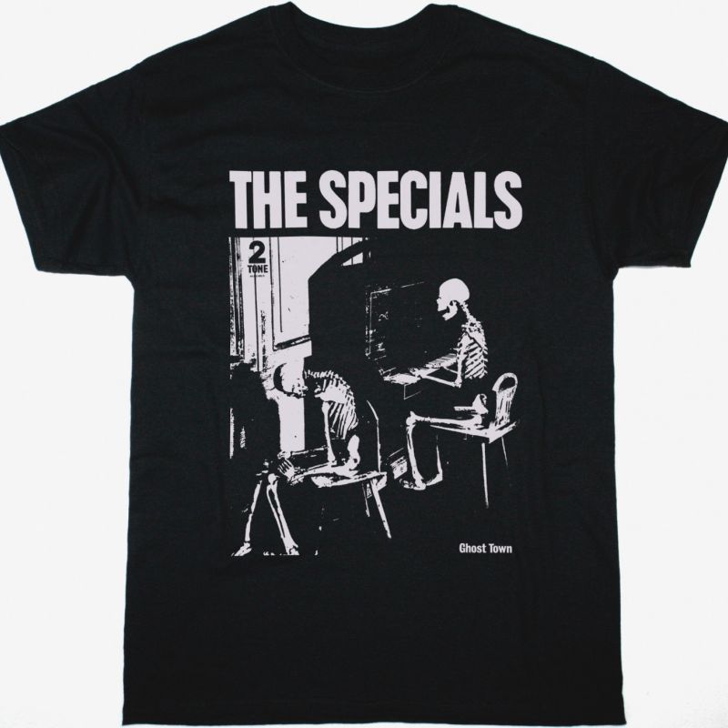 THE SPECIALS GHOST TOWN NEW BLACK T SHIRT