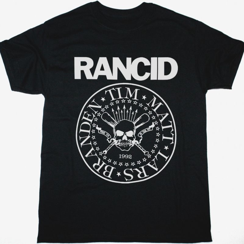 RANCID CREST LOGO NEW BLACK T SHIRT
