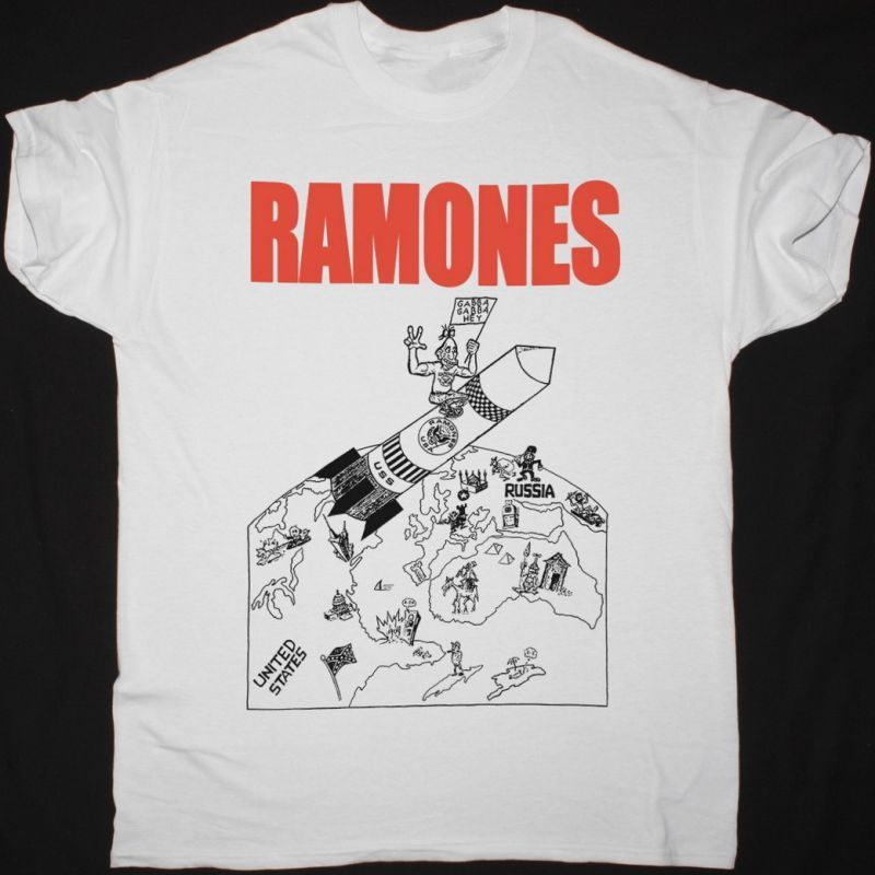 RAMONES ROCKET TO RUSSIA SHIRT NEW WHITE T-SHIRT