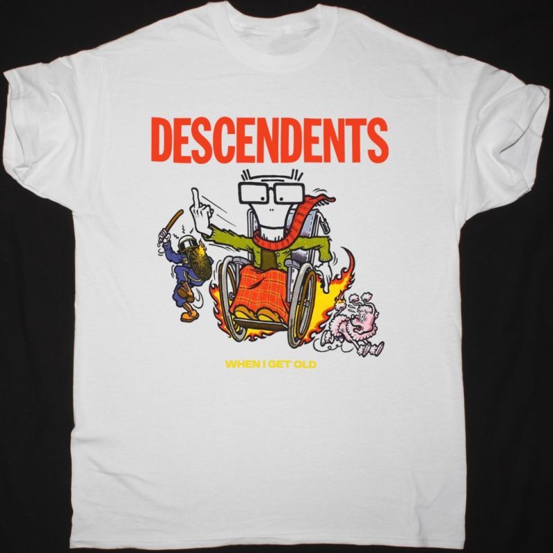DESCENDENTS WHEN I GET OLD NEW WHITE T SHIRT