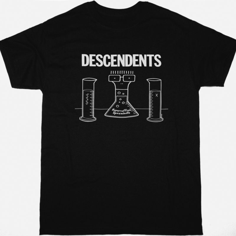 DESCENDENTS HYPERCAFFIUM SPAZZINATE NEW BLACK T SHIRT