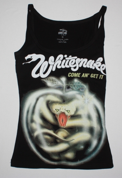 WHITESNAKE COME AN' GET IT NEW VERY RARE BLACK WOMAN'S VEST TANK TOP