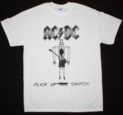 AC DC FLICK OF THE SWITCH'83 AC/DC NEW WHITE T-SHIRT