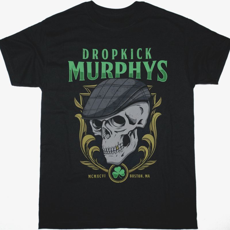 DROPKICK MURPHYS SKELLY SKULL NEW BLACK T SHIRT