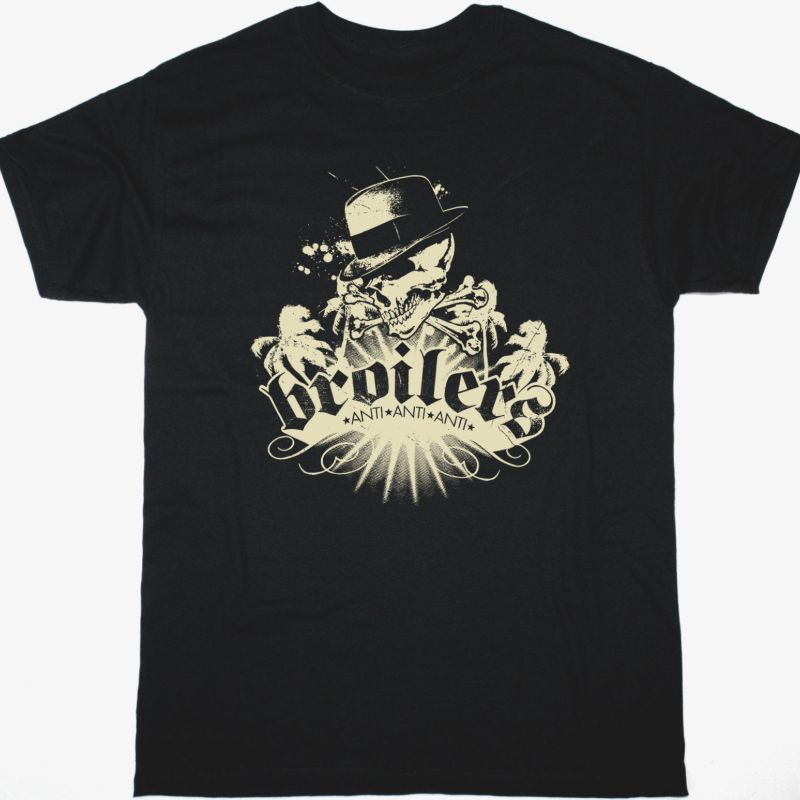 BROILERS SKULL & PALMS NEW BLACK T SHIRT
