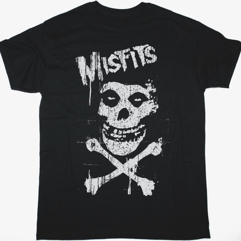 MISFITS BONES NEW BLACK T SHIRT