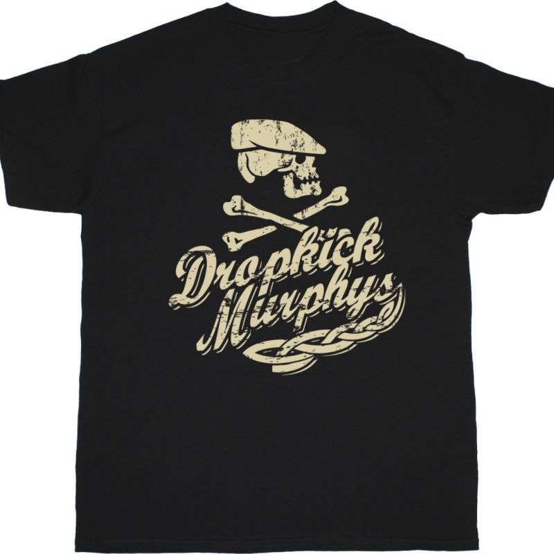 DROPKICK MURPHYS SCALLY SKULL SHIP NEW BLACK T SHIRT
