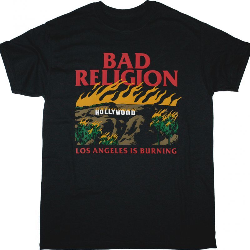 BAD RELIGION BURNING NEW BLACK T SHIRT