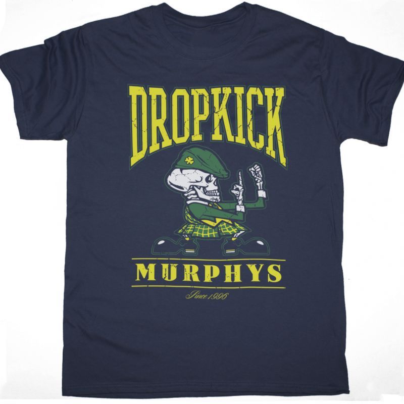 DROPKICK MURPHYS FIST UP NEW NAVY T SHIRT