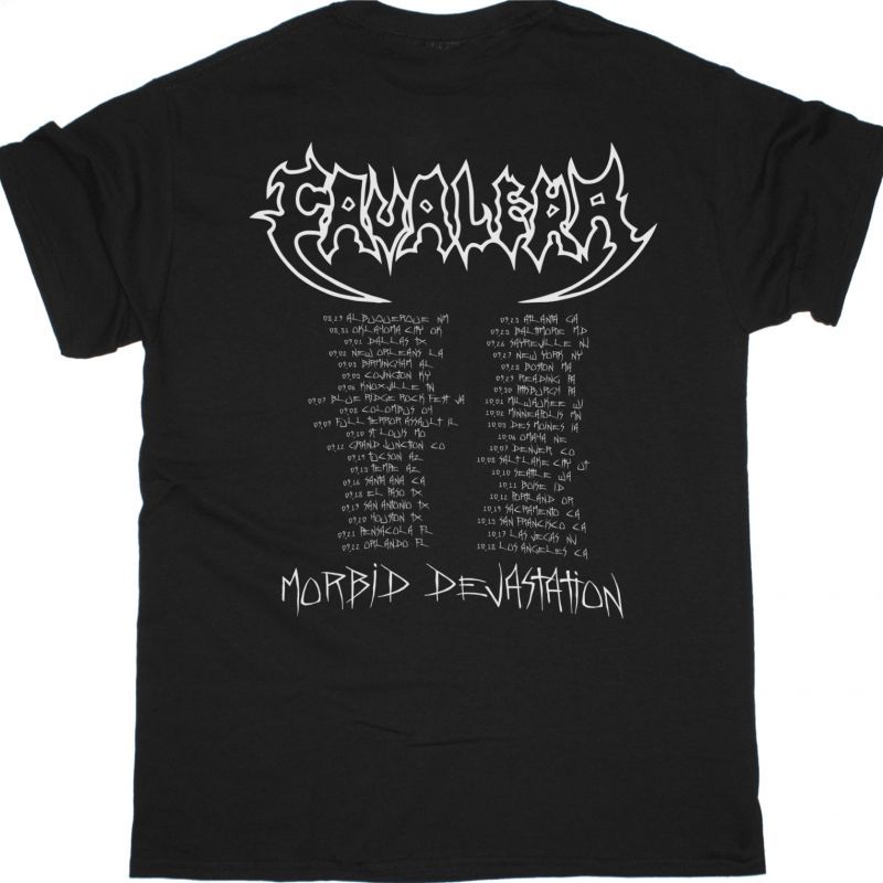 CAVALERA MORBID DEVASTATION 2023 TOUR DATE NEW BLACK T SHIRT