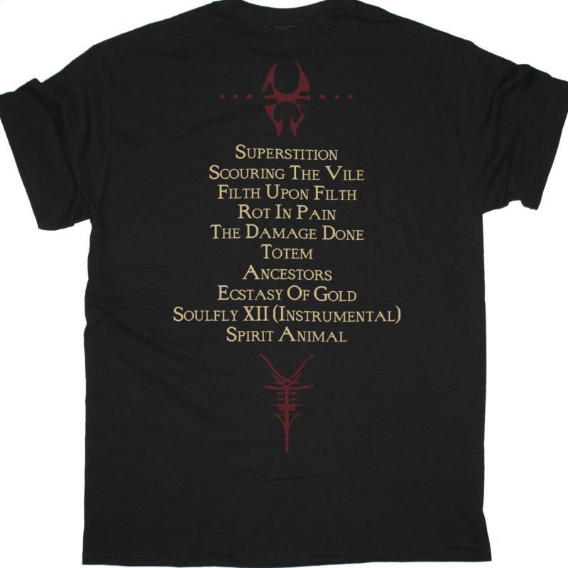 SOULFLY TOTEM TRACKLIST NEW BLACK T-SHIRT