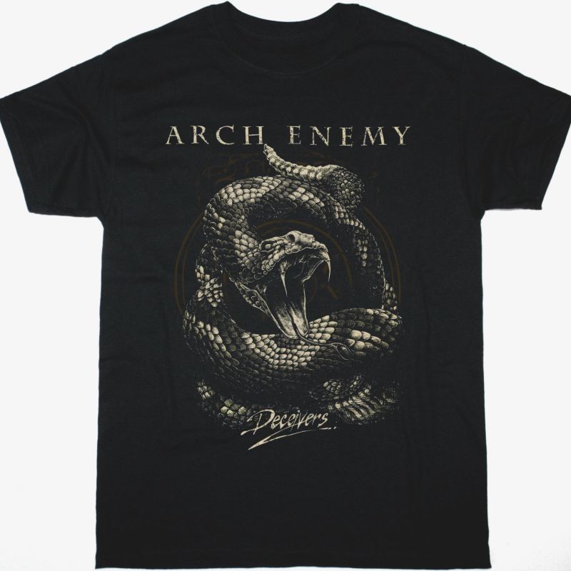 ARCH ENEMY DECEIVER SNAKE NEW BLACK T-SHIRT