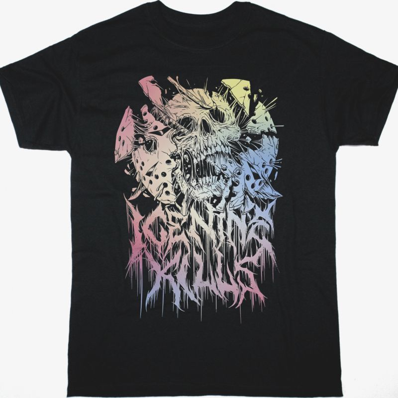ICE NINE KILLS PASTEL SKULL NEW BLACK T-SHIRT