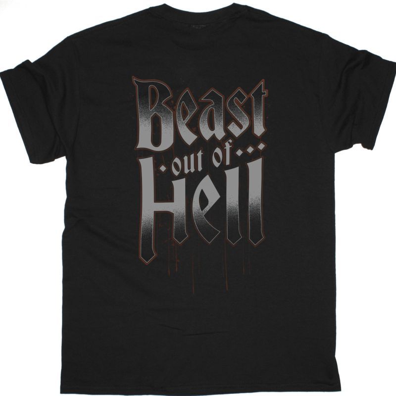 BEAST IN BLACK BEAST OUT OF HELL NEW BLACK T-SHIRT