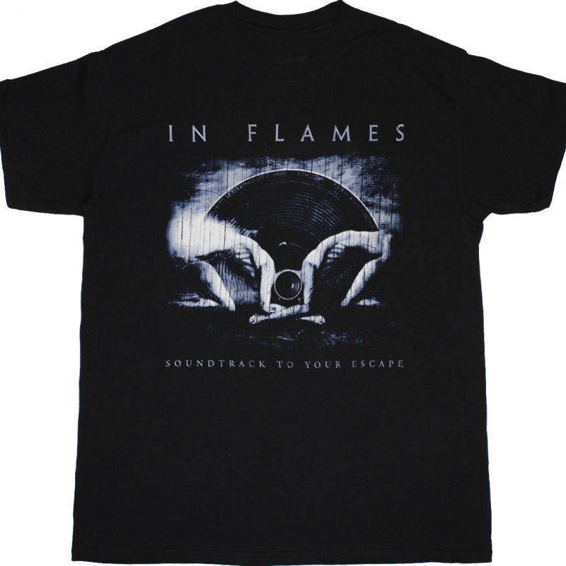 IN FLAMES SOUNDTRACK TO YOUR ESCAPE NEW BLACK T-SHIRT
