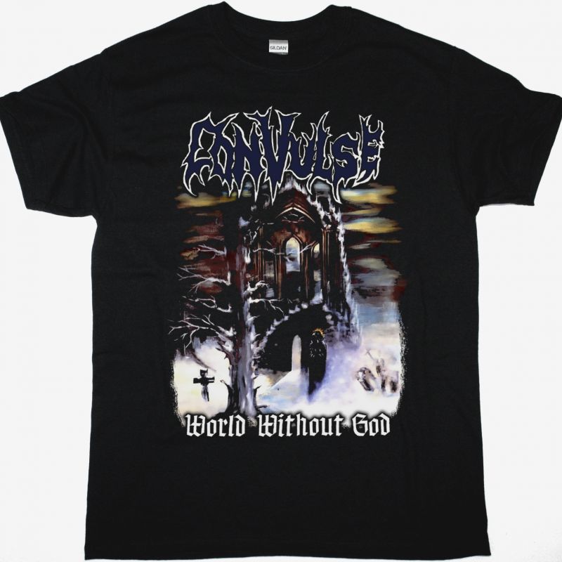 CONVULSE WORLD WITHOUT GOD NEW BLACK T-SHIRT