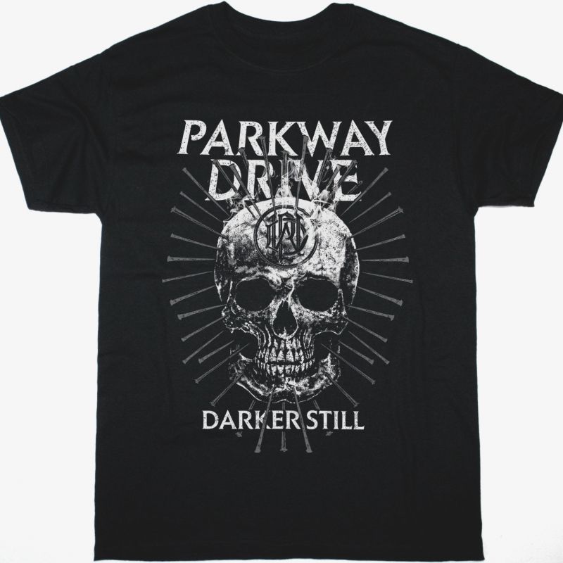 PARKWAY DRIVE SMOKE SKULL NEW BLACK T-SHIRT