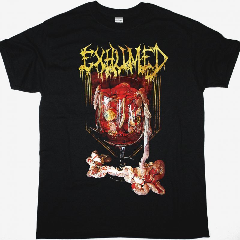 EXHUMED GOBLET OF GORE NEW BLACK T-SHIRT
