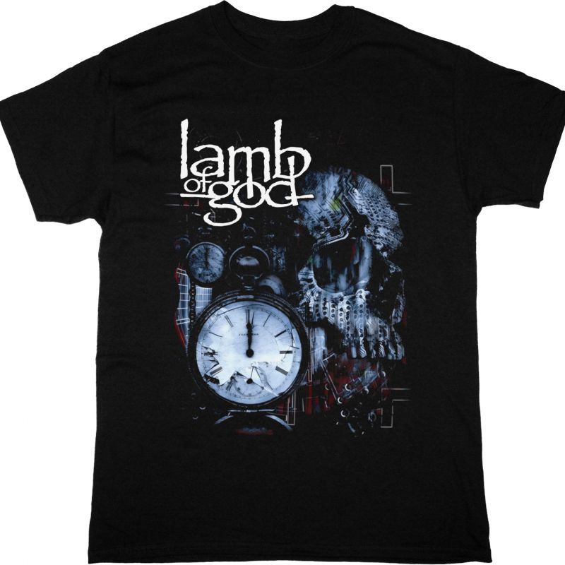 LAMB OF GOD CIRCUITRY SKULL NEW BLACK T-SHIRT