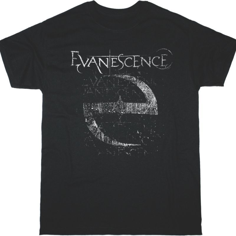 EVANESCENCE DISTRESSED STAMPED NEW BLACK T SHIRT