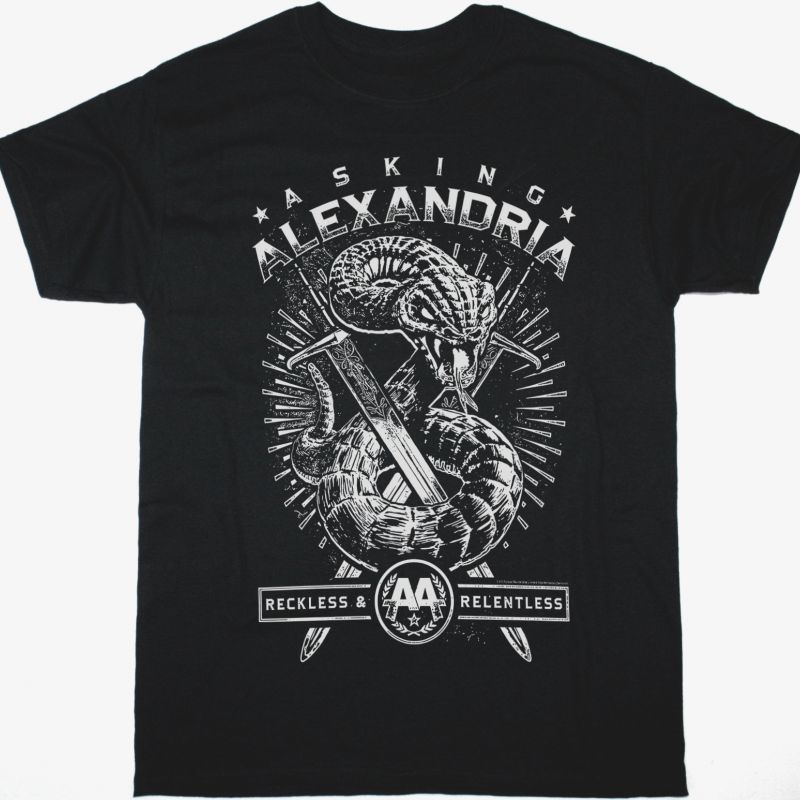 ASKING ALEXANDRIA SNAKE NEW BLACK T-SHIRT