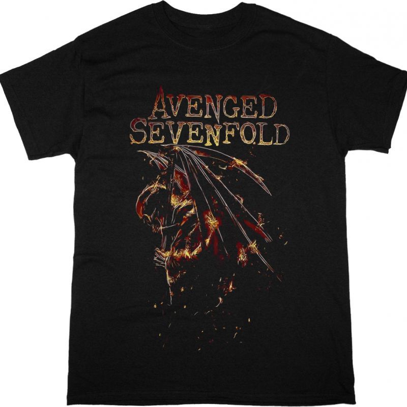 AVENGED SEVENFOLD FLAME REAPER A7X NEW BLACK T-SHIRT