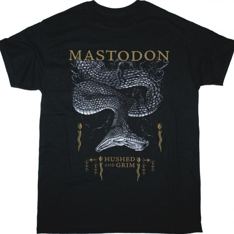 MASTODON HUSHED SNAKE NEW BLACK T-SHIRT