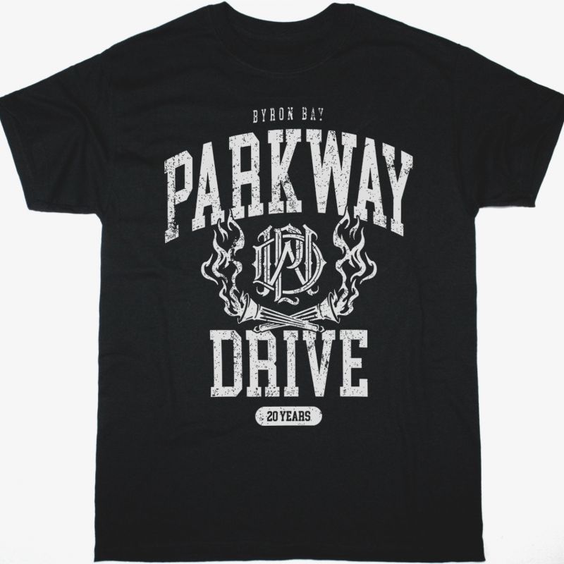 PARKWAY DRIVE 20 YEARS CREST NEW BLACK T-SHIRT