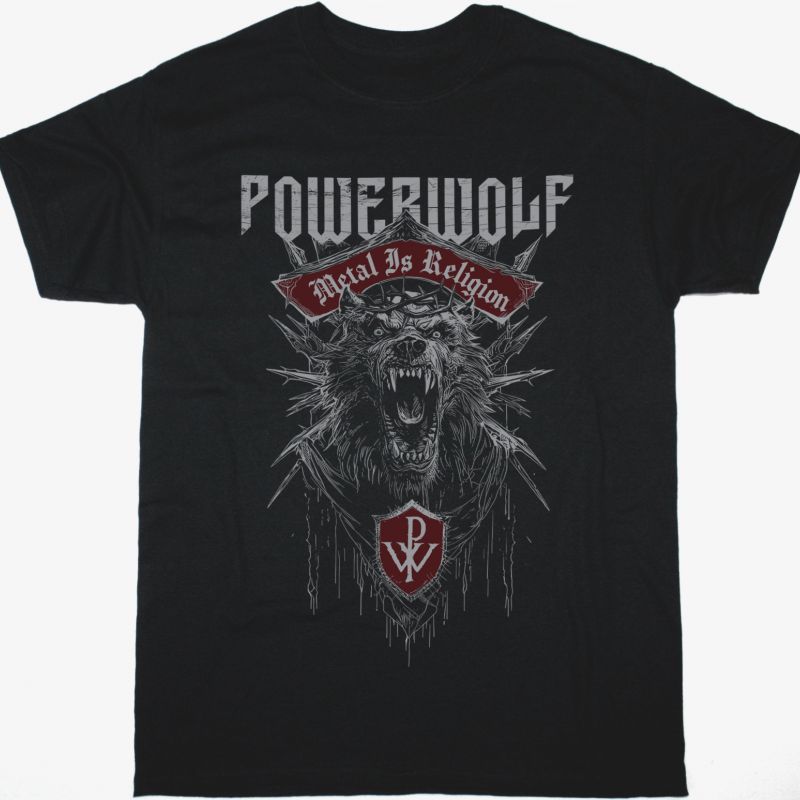 POWERWOLF CHAOS CREST NEW BLACK T-SHIRT