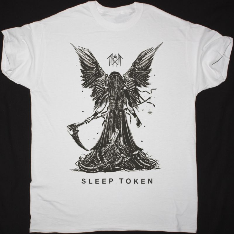 SLEEP TOKEN WINGED REAPER NEW WHITE T-SHIRT