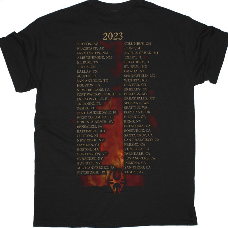 SOULFLY GAS MASK 2023 TOUR NEW BLACK T SHIRT