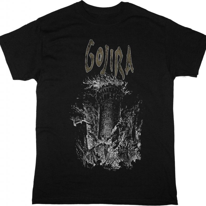 GOJIRA CASTLE BURNING NEW BLACK T SHIRT