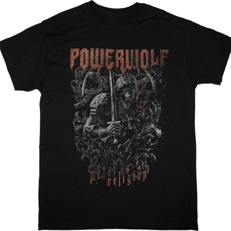 POWERWOLF KNIGHTS AND WOLVES NEW BLACK T-SHIRT