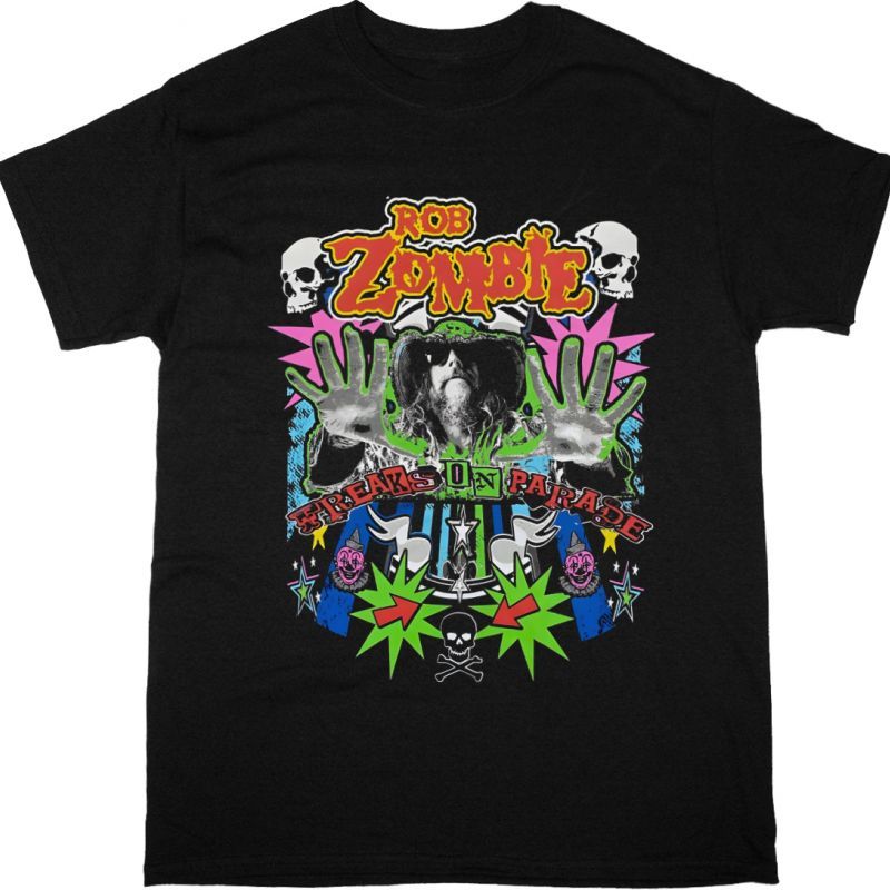 ROB ZOMBIE FREAKS ON PARADE NEW BLACK T SHIRT