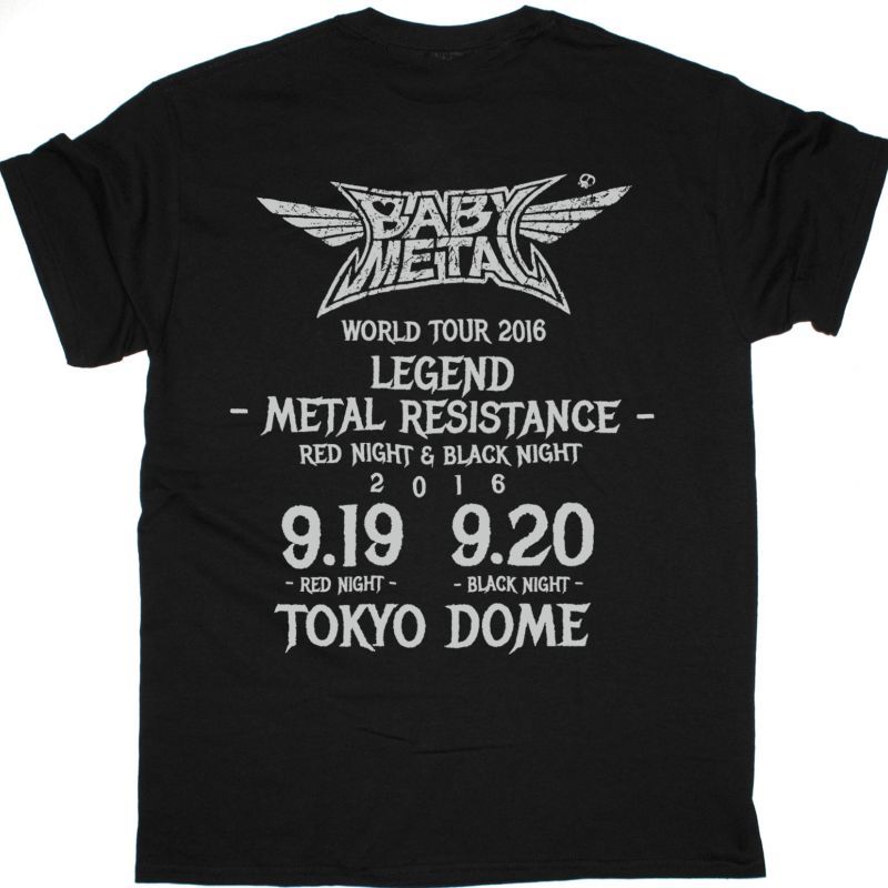 BABYMETAL TOKYO DOME 2016 NEW BLACK T-SHIRT