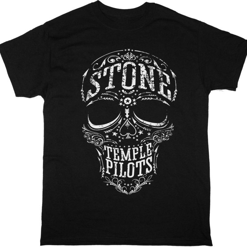STONE TEMPLE PILOTS SKULL NEW BLACK T SHIRT