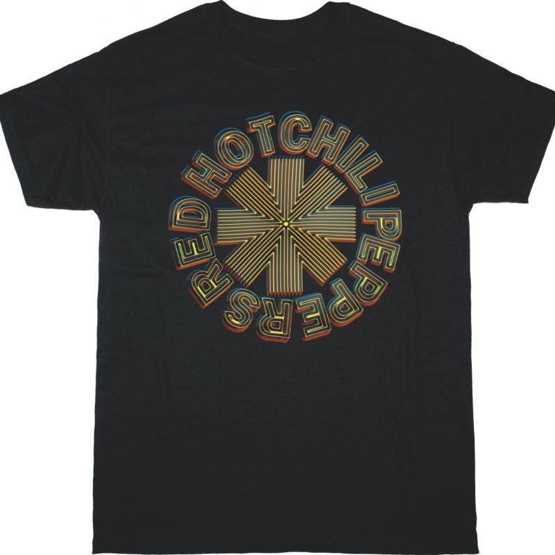 RED HOT CHILI PEPPERS ABSTRACT LOGO NEW BLACK T-SHIRT