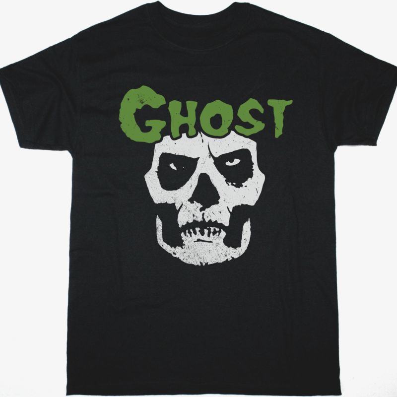 GHOST SKULL NEW BLACK T-SHIRT