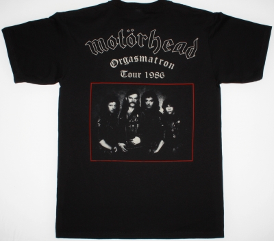 MOTORHEAD ORGASMATRON TOUR 1986 NEW BLACK T-SHIRT